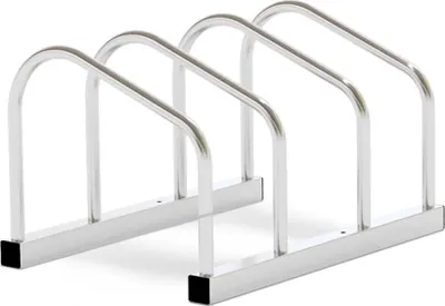 Produktbild von Toboli Fahrradständer für 2 Fahrräder 37,5x32x27cm aus verzinktem Stahl für drinnen und draußen geeignet für Boden- und Wandmontage Reihenparker Fahrradbügel