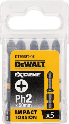 Image de DEWALT Torsion Bit schlagf. Ph2 50mm 5Stk