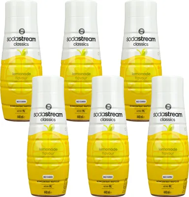 Zdjęcie produktu dla SodaStream syrop cytrynowy bez cukru 6x440ml koncentrat lemoniady