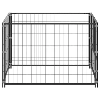 Produktbild von (Design 2026） Hundezwinger Schwarz 100x100x70cm Stahl - HOMMIE 664551 - Sonstiges Hundezubehör