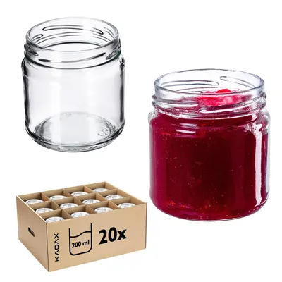 Obrázek produktu pro KADAX zavařovací sklenice "Lerma", sklenice na okurky, 200 ml, 20 kusů