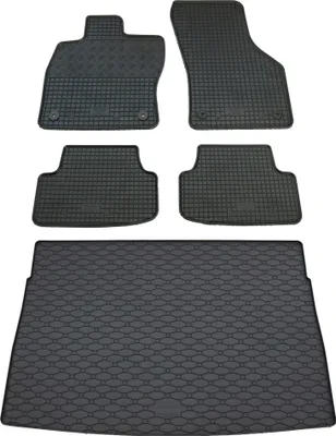 Produktbild von Rigum Gummi Fußmatten + Kofferraumwanne im Set für VW Golf 8 Limo
