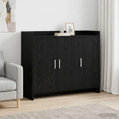 Immagine prodotto di Credenza vidaXL in rovere nero 98,5 x 33 x 80 cm in materiale derivato dal legno