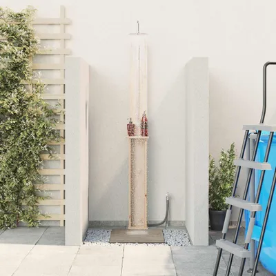 Produktbild von vidaXL Außendusche 246 cm Massives Kiefernholz und Edelstahl
