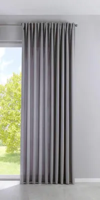 Produktbild von Vorhang Blickdicht »Palermo« HxB 250x300 cm Grau Gardine Extra Breit Matt Lichtd