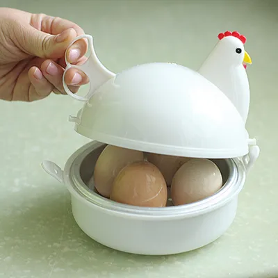 Produktbild von Hühnerform 4 Eier Dampfkessel Küchenmikrowellenofen liefert Kochwerkzeug