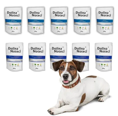Zdjęcie produktu dla Dolina Noteci Premium Mix Pstrąg i Dorsz z Brokułami Mokra Karma Dla Psa 10x500g