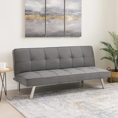 Produktbild von Klappsofa Milena Grau 180x94x80 cm mit Gästebettfunktion, robust & gesteppt
