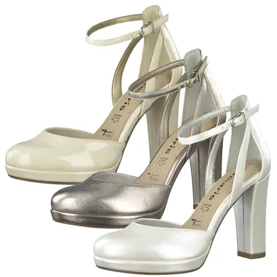 Produktbild von Tamaris Damen Sandalen Fesselriemen Blockabsatz 1-24401-26, Größe:41 EU, Farbe:Gold