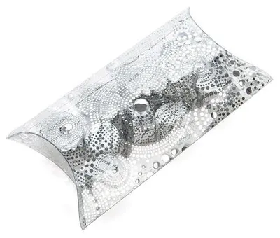 Produktbild von Kissenschachteln mit Silberfolie 10x4x17cm (25 Stück) [FS204]