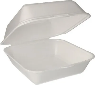 Produktbild von Hamburger-Boxen mit Klappdeckel, XPS 11 cm x 20 cm x 20 cm weiss laminiert XXL