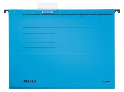 Produktbild von LEITZ Hängemappe Leitz Alpha 1985 - A4 260 x 348 mm blau Colorspankarton 225 g/m² Pckg/5