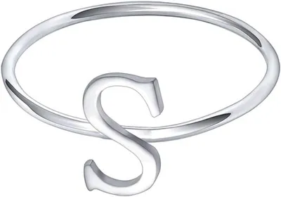 Obrázok produktu pre Strieborný prsteň 925, prsteň s písmenami, nastaviteľný, pre dámy