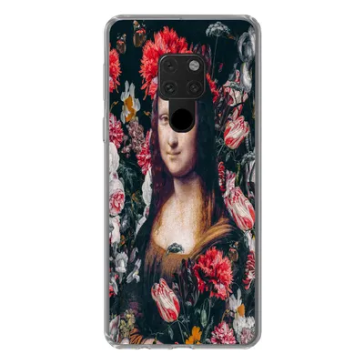 Produktbild von MuchoWow® Handyhülle Schutzhülle Hülle für Huawei P40 Lite Mona Lisa - Blumen - Da Vinci Silikon Softcase Handy Hülle - Handy