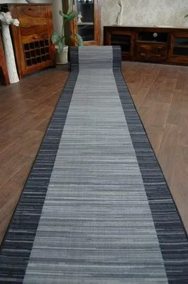 Image de TAPIS DE COULOIR ANTIDÉRAPANT STREIFEN 120 cm anthracite gris 120x130 cm