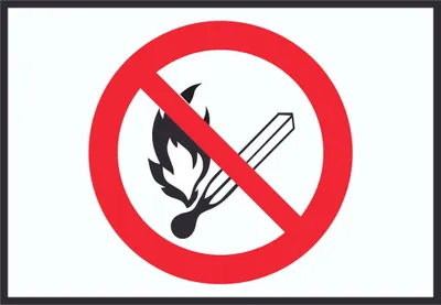 Produktbild von Feuer und offenes Licht verboten Symbol Schild A6 Rückseite selbstklebend