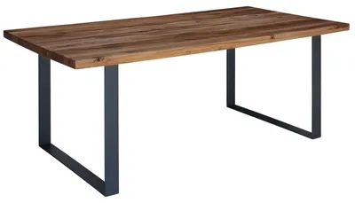 Immagine prodotto di MASSIVMOEBEL24 | tavolo da pranzo in legno di Quercia Selvatica/ Cerro 160x90x76 tabacco marrone oliato MONTREUX #313
