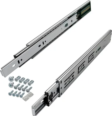 Produktbild von SOTECH 1 Paar (2 St.) Schubladenschienen Vollauszug Softclose Länge 400 mm Tragkraft 45 kg Höhe 45 mm inkl. Schraubenset