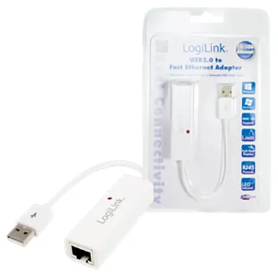 Obrázek produktu pro LogiLink UA0144B, Kabel, USB, Ethernet, 100 Mbit/s, Bílá