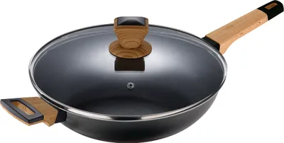 Produktbild von Bergner EARTH BLACK Großraumpfanne 28 cm mit Deckel