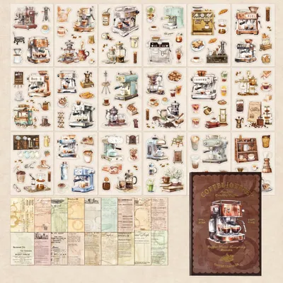 Scrapbook-Sticker, 54 Stück, Gartenlandschaft, vorgestanzt, DIY