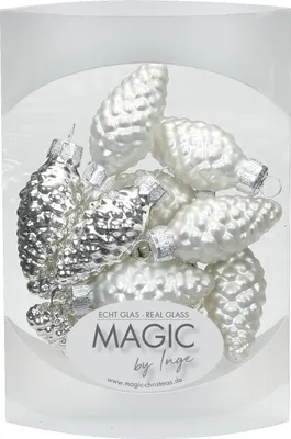 Produktbild von Inge‘s Christmas Decor 12000 K045, Weihnachtsbaumschmuck, Silber, 45 mm, 12 Stück(e)