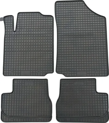 Produktbild von für Citroen C2 ab 2003 Passform Fußmatten PETEX Gummimatten 4-teilig schwarz Allwettermatten Gummifußmatten