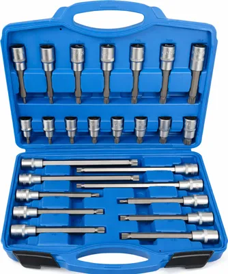Obrázok produktu pre Sada nástrčných kľúčov - hlavíc s bitmi XZN M Spline, 1/2'', 26ks Gebo Tools