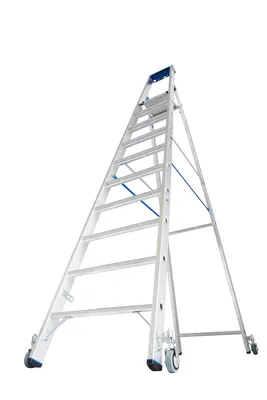 Produktbild von STABILO Stufen-StehLeiter, fahrbar 10 Stufen, 124661