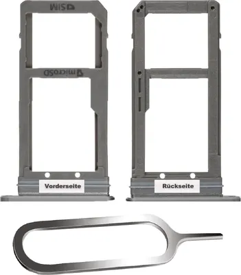 Produktbild von Samsung Galaxy S7 Edge G935F Sim Karten Halter Tray Adapter Fach Stecker Slot + Nadel Schwarz