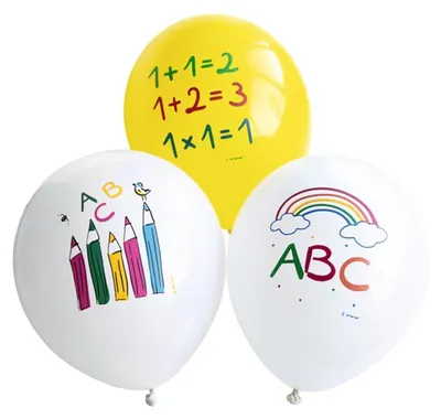 Image de Amscan Ballon Lattex - Rentrée des classes 1 sachet