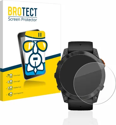 Produktbild von BROTECT Schutzglas für Garmin Fenix 7X Pro Solar (51 mm) Schutzfolie Panzer Folie Glas Display Schutz klar