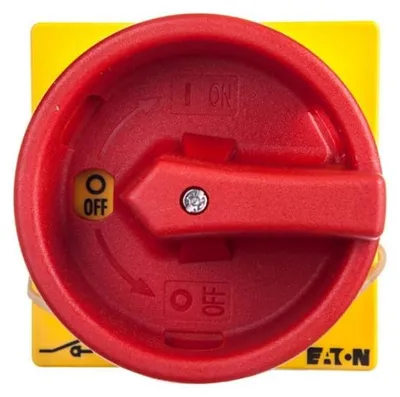 Zdjęcie produktu dla Eaton P1-25/V/SVB, Przełącznik obrotowy, 3P, Czerwony, Żółty, IP65, 25 A, -25 - 50 °C