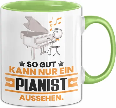 Produktbild von Pianist Geschenk Tasse So Gut Kann Nur Ein Pianist Aussehen Geschenkidee Kaffee-Becher (Grün)
