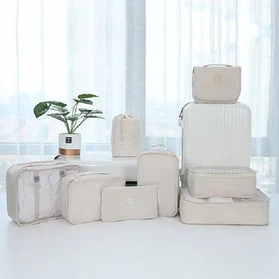 Image de Sacs de rangement pour bagages Famanu - Lot de 8