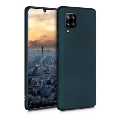 Produktbild von kwmobile Case kompatibel mit Samsung Galaxy A42 5G Hülle - Schutzhülle aus Silikon metallisch schimmernd - Handyhülle Metallic Petrol