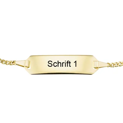 Produktbild von MATERIA by Matthias Wagner Kinder Gravur Armband Herz Anhänger 333 Gold 12cm 14cm GA-13