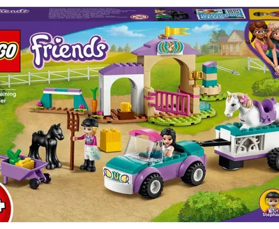 Zdjęcie produktu dla LEGO Friends Szkółka jeździecka i przyczepa dla konia, Zestaw do budowania, 4 lat(a), Plastik, 0 szt., 460 g