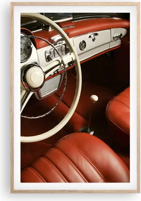 Produktbild von Gerahmtes Poster - Rahmen in heller Eiche - Auto Innenraum Klassisch - 61x91,5 cm - Wand Bild - Wanddeko - Wandbilder - Wandposter - Bilderrahmen - Bilder - Kunstdruck - Wandbild - P2NPA61x91-0149