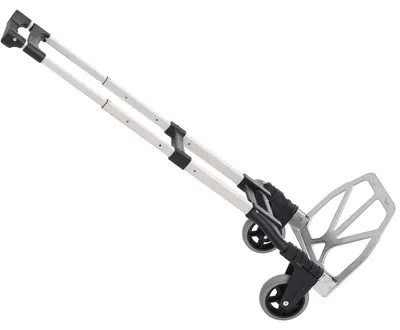 Productafbeelding van Opvouwbare aluminium steekwagen, transportkar, max. draagvermogen 70 kg, 39 x 41 x 100 cm, zilver