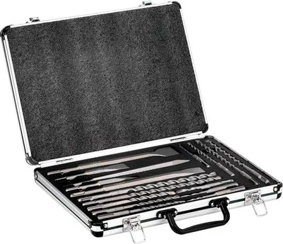 Productafbeelding van 17-delige SDS-boor- en slagbeitelsset in metalen koffer