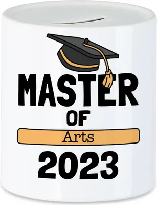 Produktbild von Master of Arts 2023 Spardose Studium Absolvent Abschluss Geschenk Masterabschluss Uni