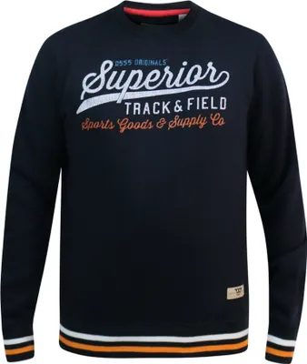 Produktbild von Duke - "D555 Marlow Superior Track & Field" Sweatshirt Rundhalsausschnitt für Herren DC501 (L) (Marineblau)