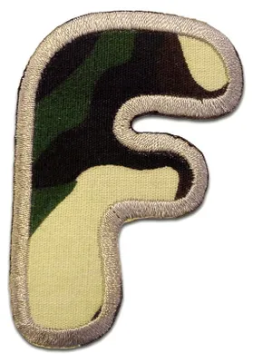 Produktbild von Buchstabe F - 6.3x4.2cm: Alphabet Buchstaben Einzeln Auswählbar - Aufnäher, Bügelbild, Aufbügler, Applikationen, Patches, Flicken, Zum Aufbügeln