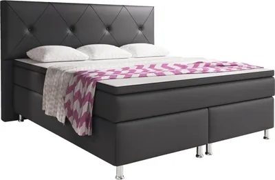 Produktbild von Inter Handels Boxspringbett Oxford, 180x200, Anthrazit