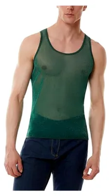 Produktbild von Herren Muskel Tank Tops aus Netzmaterial ärmellos