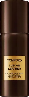 Produktbild von TOM FORD Tuscan Leather All Over Body Spray, 150 ml, Spray, Dimethyl Ether, Water\Aqua\Eau, Alcohol Denat., Fragrance (Parfum), Linalool, Limonene, Tocopherol...