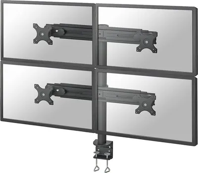 Produktbild von Neomounts FPMA-D700D4 - Befestigungskit - Voll beweglich - für 4 LCD-Anzeigen - Schwarz - Bildschirmgröße: 48.3-76.2 cm (19"-30")
