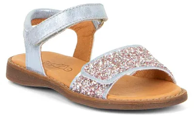 Produktbild von Froddo LORINE SPARKLE Mädchen Silber Sandalen Flach Leder Komfort (G3150249-10)