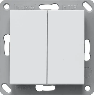 Immagine prodotto di GIRA Funk-Wandsend. batterielos 2fach reinweiß matt 242227 (242227)